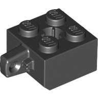 Lego kostka (kostička) 2x2 s pantem svisle, černá (4162759, 4163904)